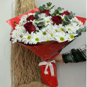  Antalya Florist Daisy Rose Bouquet-FLA70