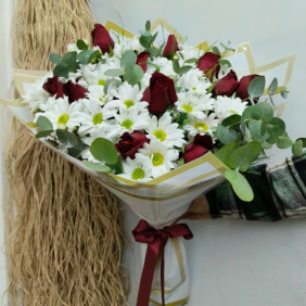  Antalya Florist Gänseblümchen-Rosenstrauß-FLA69