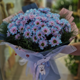  Antalya Florist Blue Daisy Bouquet-FLA63